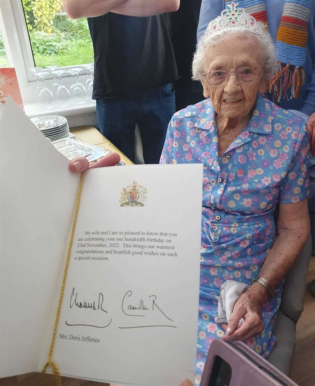 Doris has received a birthday card from King Charles III. Picture: Carline Telford