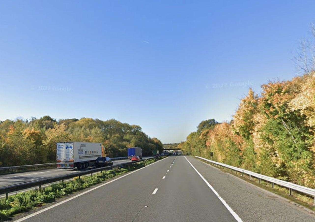 A man has died after a crash near Junction 5 of the M26 near Dunton Green, Sevenoaks. Picture: Google Maps