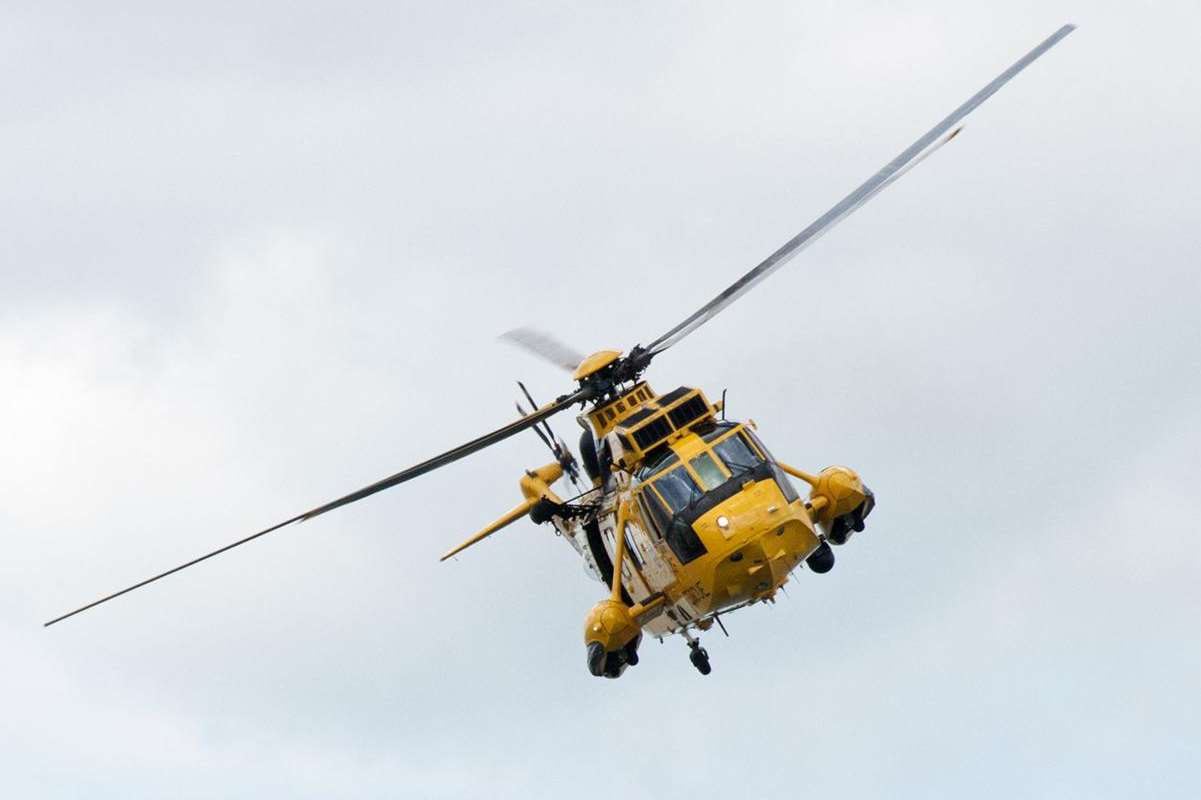 An RAF helicopter was involved in the search. Picture: Library iamge