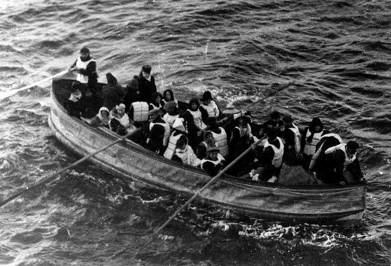One of the Titanic's 'collapsible' lifeboats with canvas sides