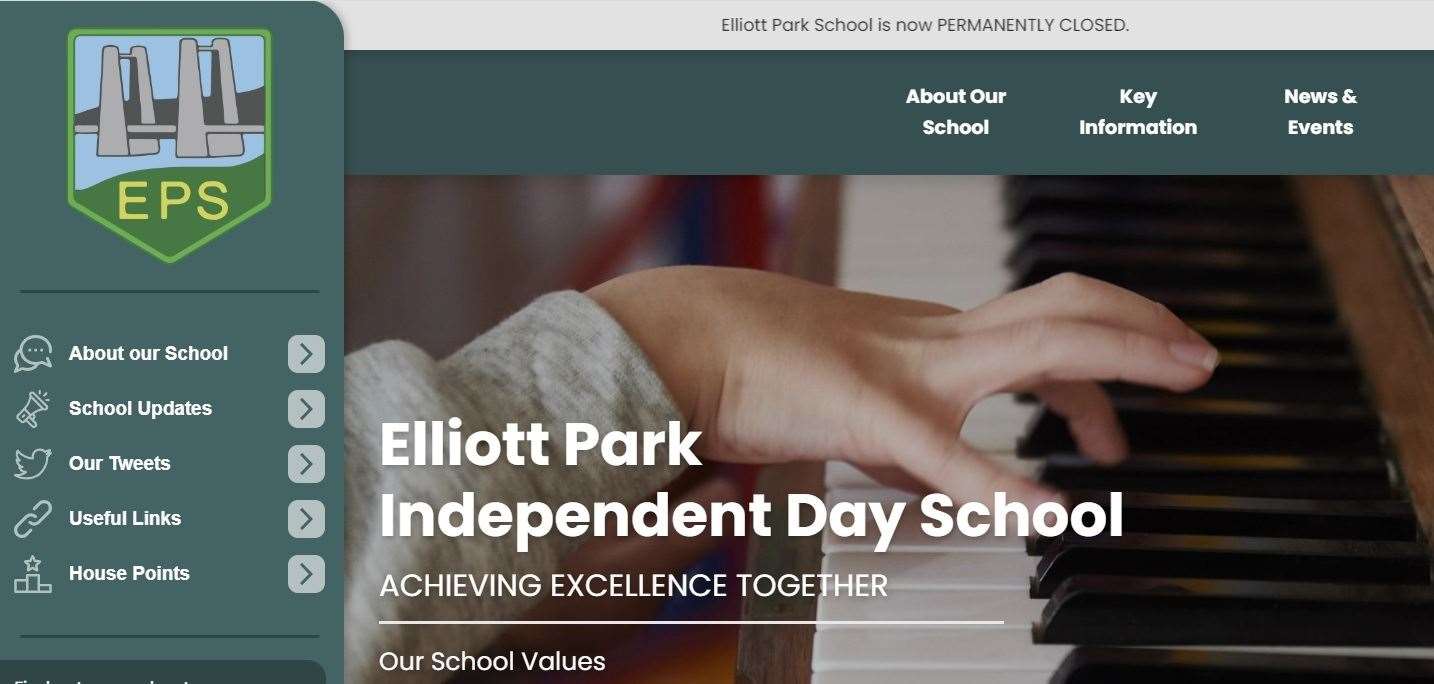 Closed: Elliott Park School's website