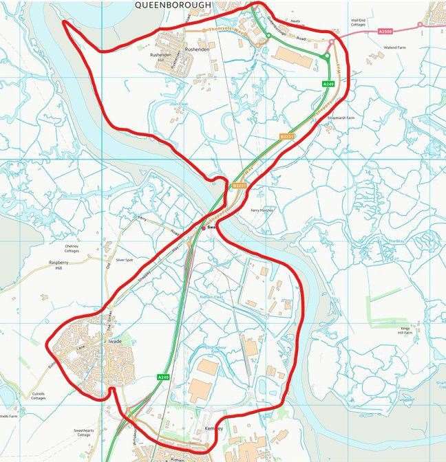 A dispersal order is in place around parts of Swale tonight. Photo credit: Kent Police Swale
