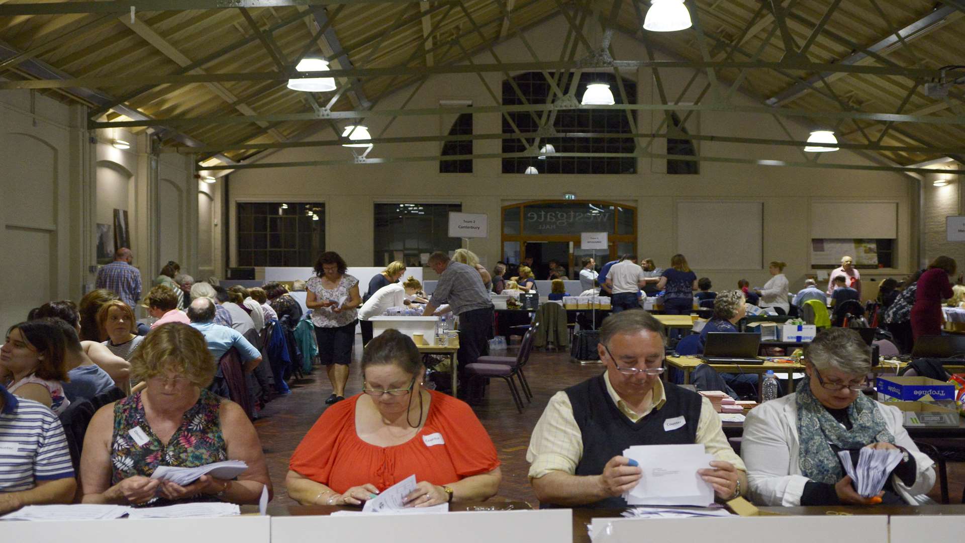 Westgate Hall was the venue for the referendum count.