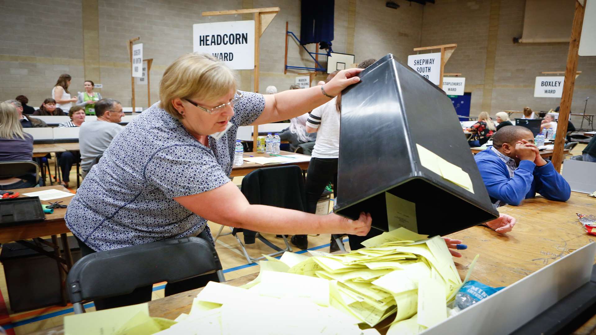 A previous election count in Maidstone