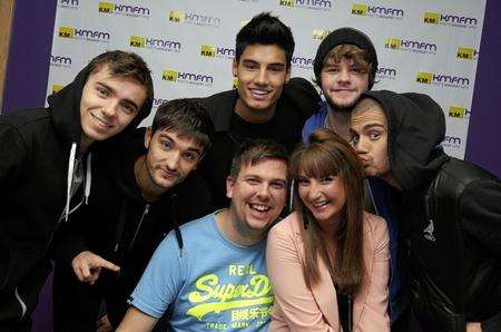 Boyband The Wanted with DJ's Andy and Emma