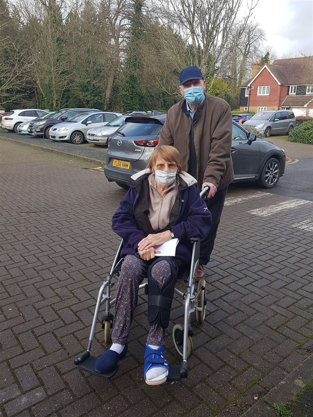 Ken and Gwen Whibley at the Glebe Medical Centre in Harrietsham today