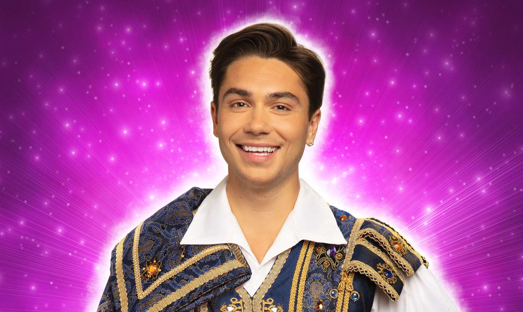 Ellie will be joined by Union J's George Shelley, pictured, who is also making his pantomime debut as Prince Charming