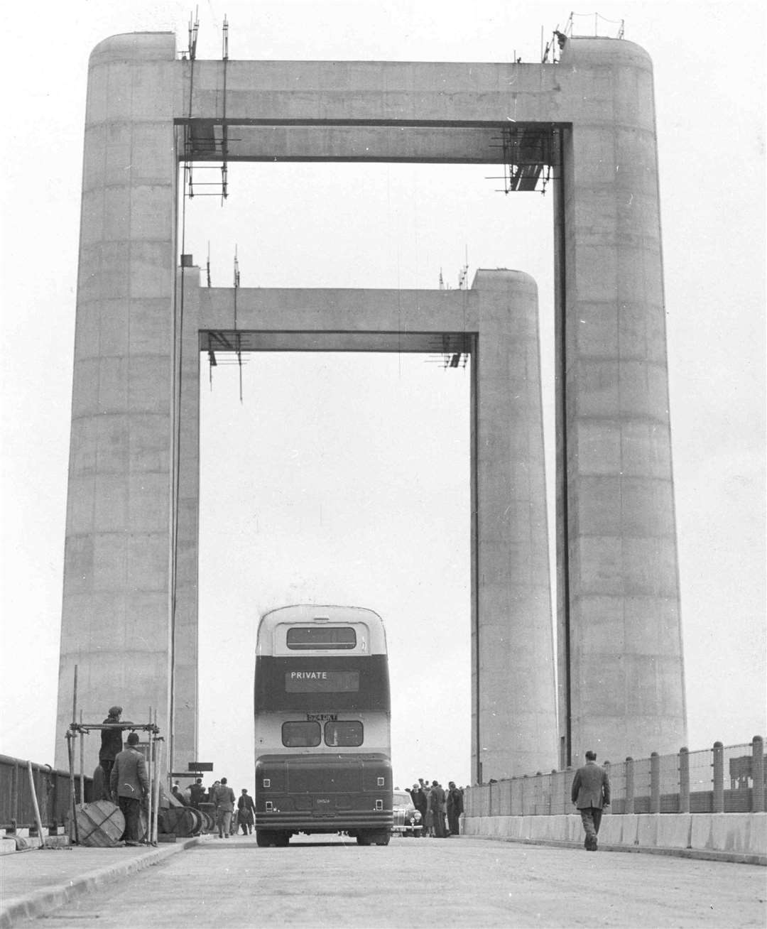 The new Kingsferry Bridge opened in April 1960, enabling buses to travel to and from the Isle of Sheppey for the first time