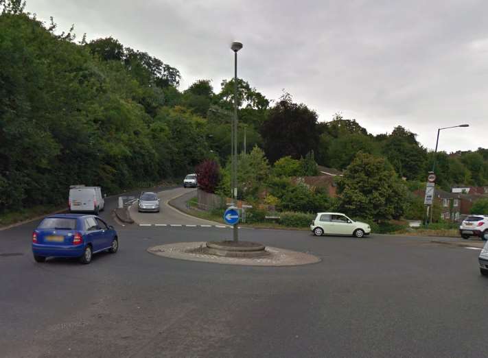 The roundabout which links Walderslade Road with Princes Avenue. Pic: Google maps