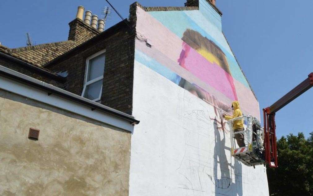 Essex-based artist Scotty Brave painted the piece. Picture: Rise Up Residency