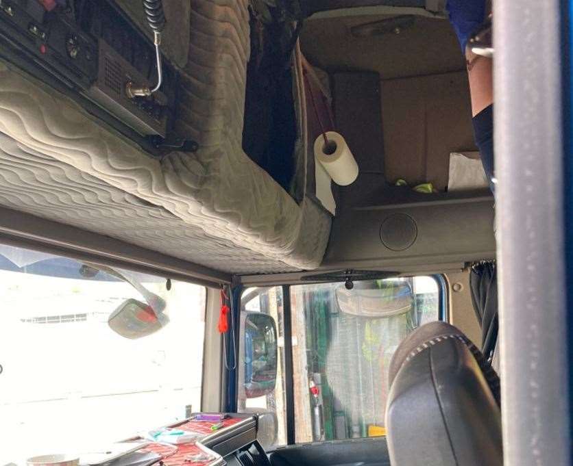 A Polish driver was sentenced to two years and four months for people smuggling earlier this year, after four men were found hidden in his lorry. Photo: Home Office