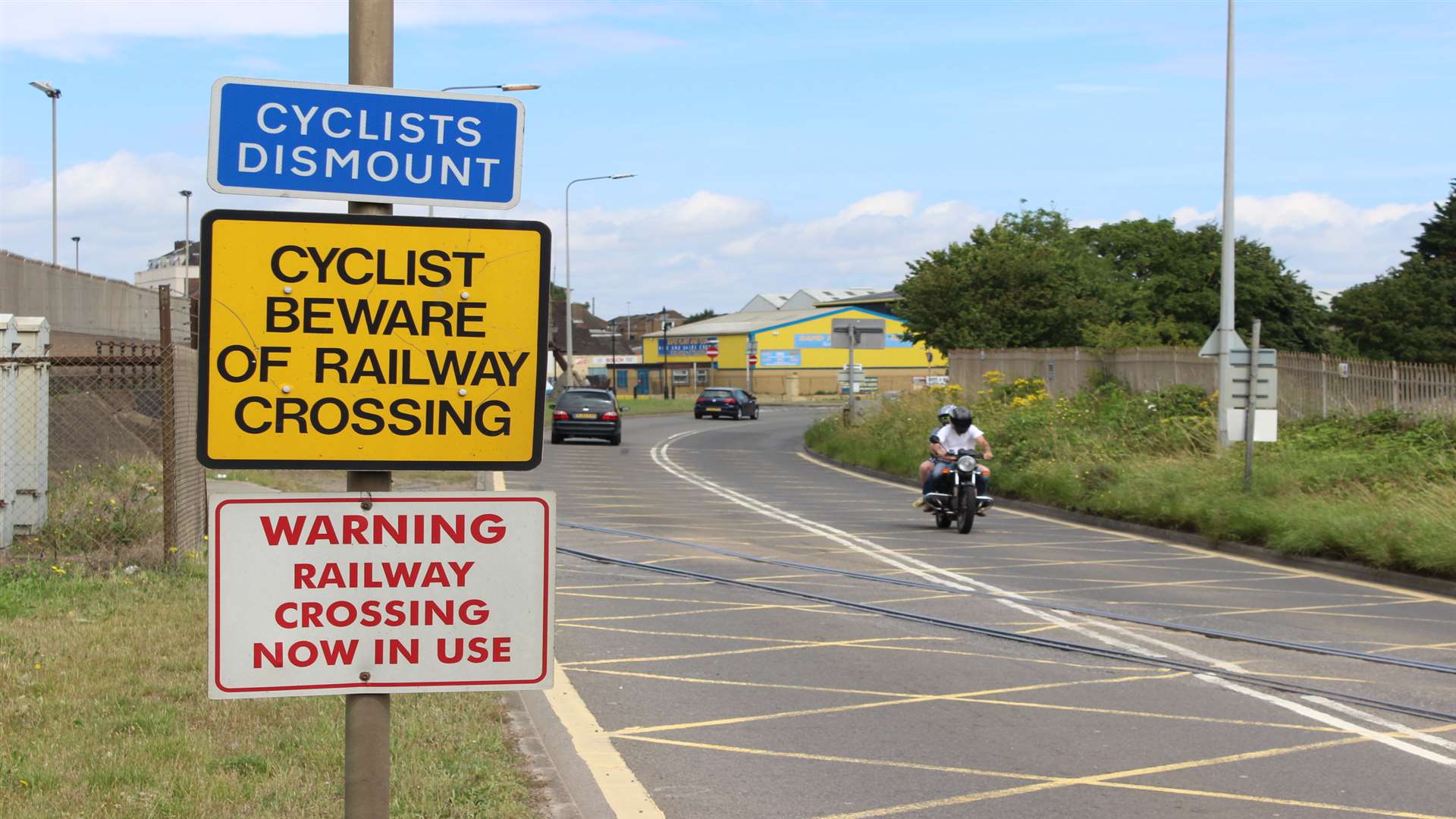 Danger rail tracks for cyclists at Blue Town, Sheerness