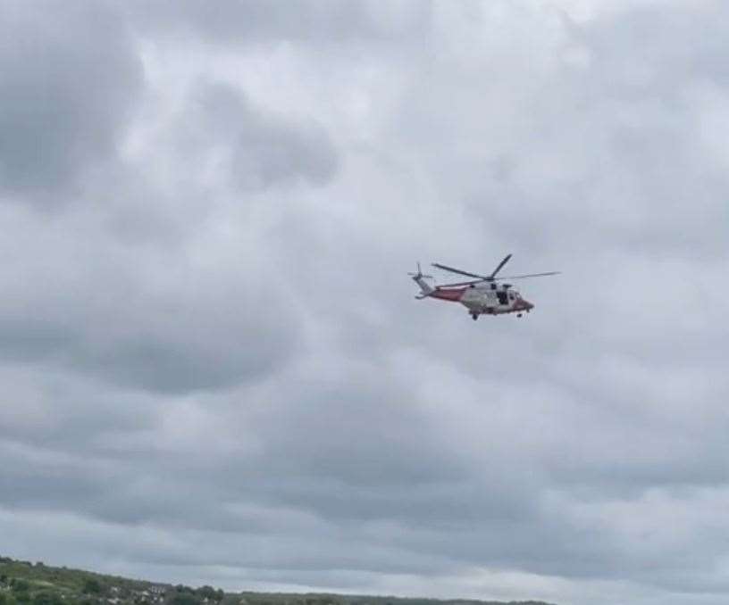 The HM Coastguard helicopter attended. Picture: Jessica Richardson