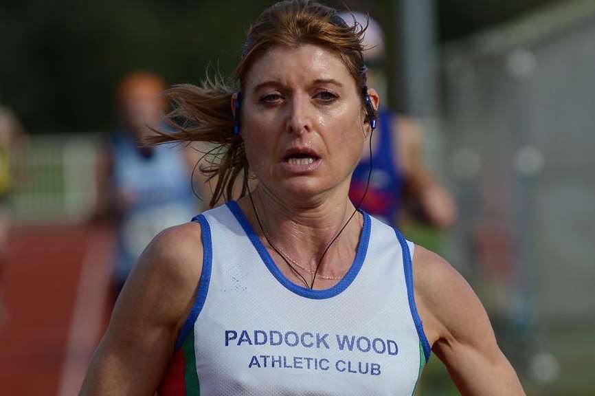 Paddock Wood's Maria Heslop on her way to victory at the Givaudan Ashford 10k Picture: Gary Browne