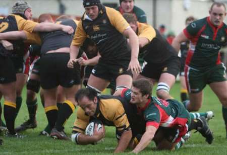 Action from Canterbury's victory over Luton