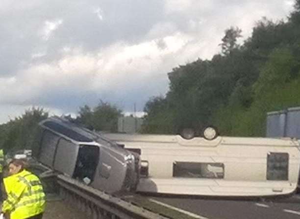 The scene on the M25. Picture: James Lyons