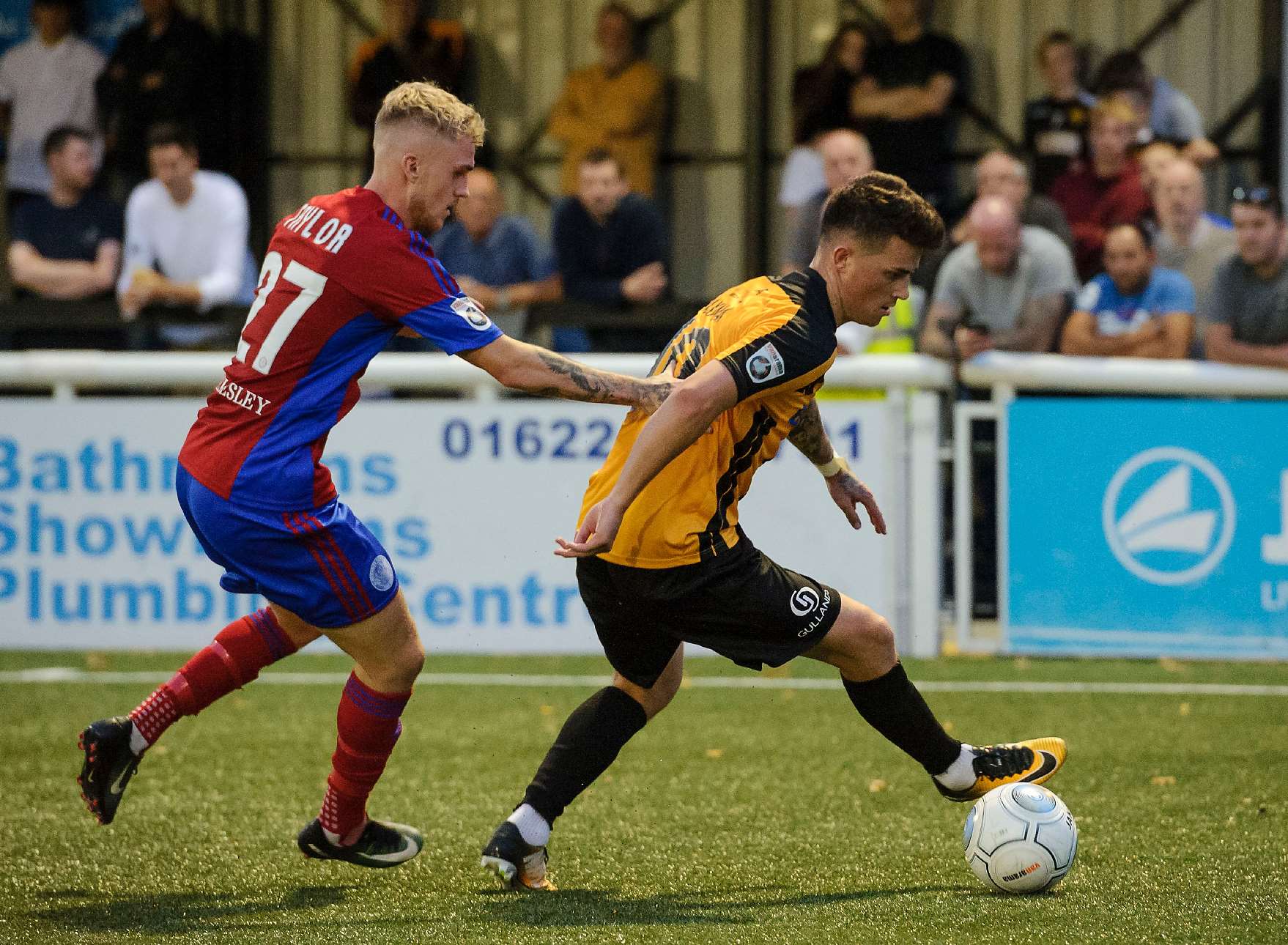Jack Paxman goes up against former Maidstone team-mate Bobby-Joe Taylor Picture: Andy Payton