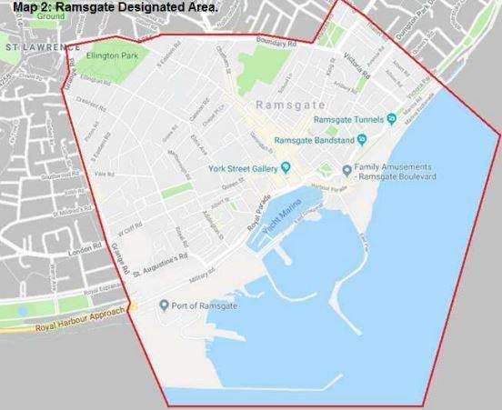 Ramsgate designated area. Pic: Thanet District Council (2533743)