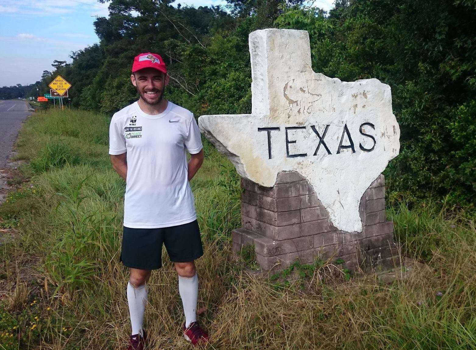 Robert Pope is channelling Forrest Gump and running from America's east to west coast three times