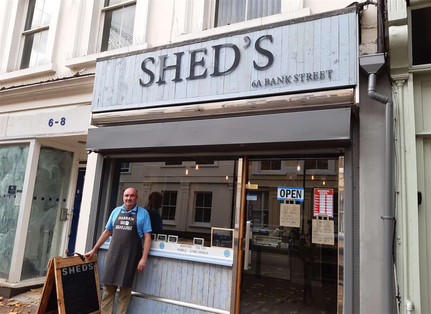 Mr Groves, known as 'Shed', opened his site in Bank Street last month