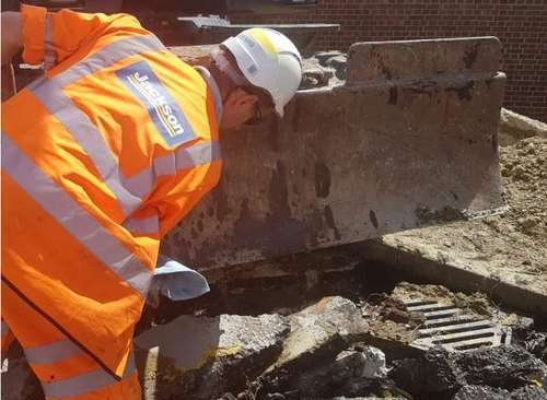 A workman at the site. Picture: @MaidstoneBridge