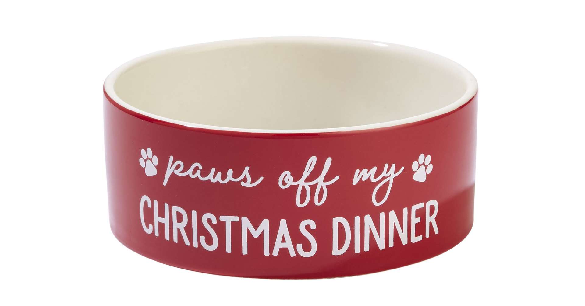 Chow time! Christmas pet bowl, £6, Matalan