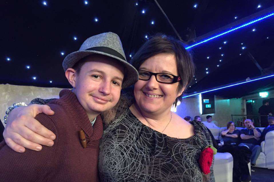 Jake and his devoted mother Davina Cox