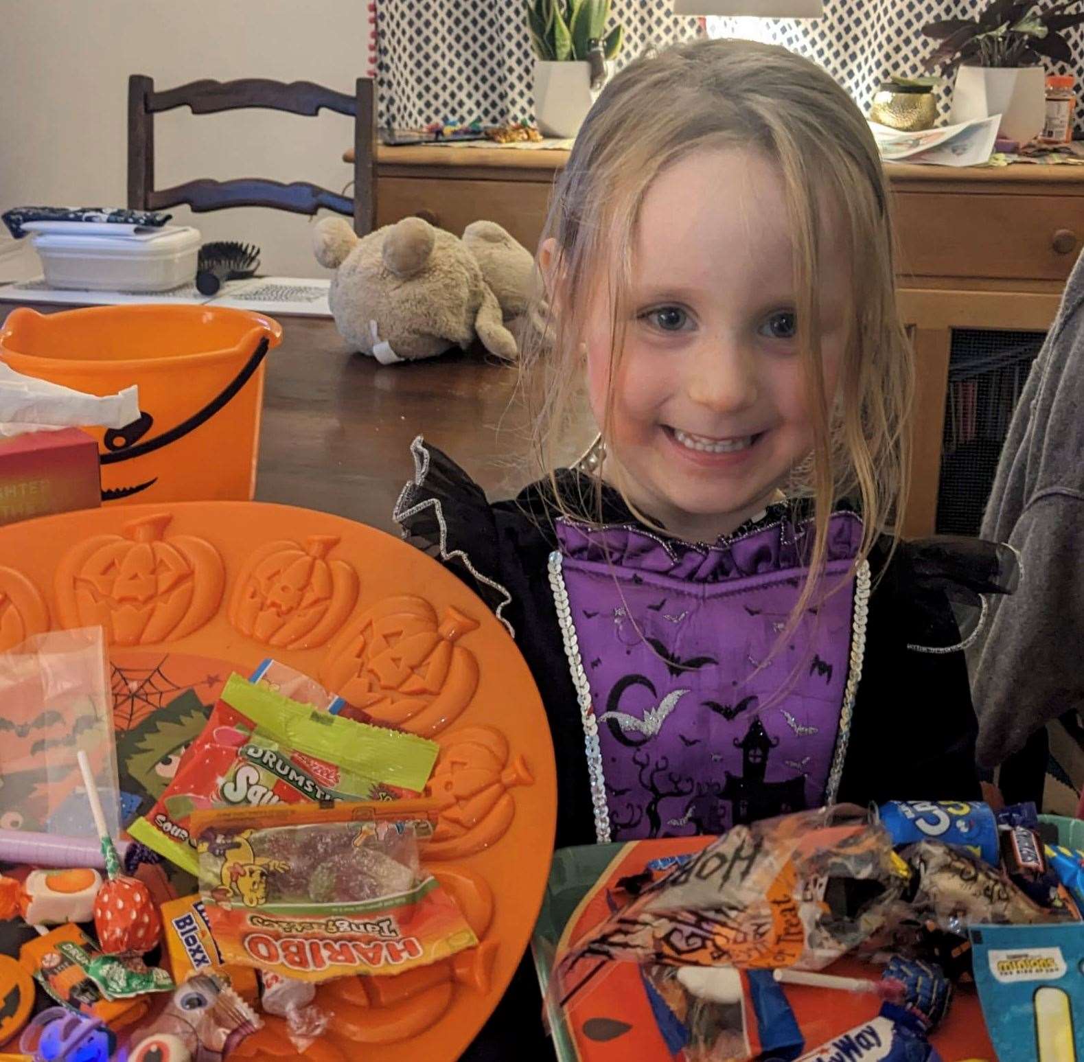 Liz Adnitt's youngest daughter Alyssia, 4, did not get sick from any of the sweets. Picture: Liz Adnitt