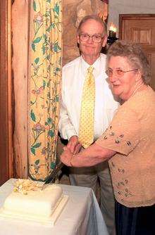 Terry and Muriel Godwin celebrating their golden wedding anniversary