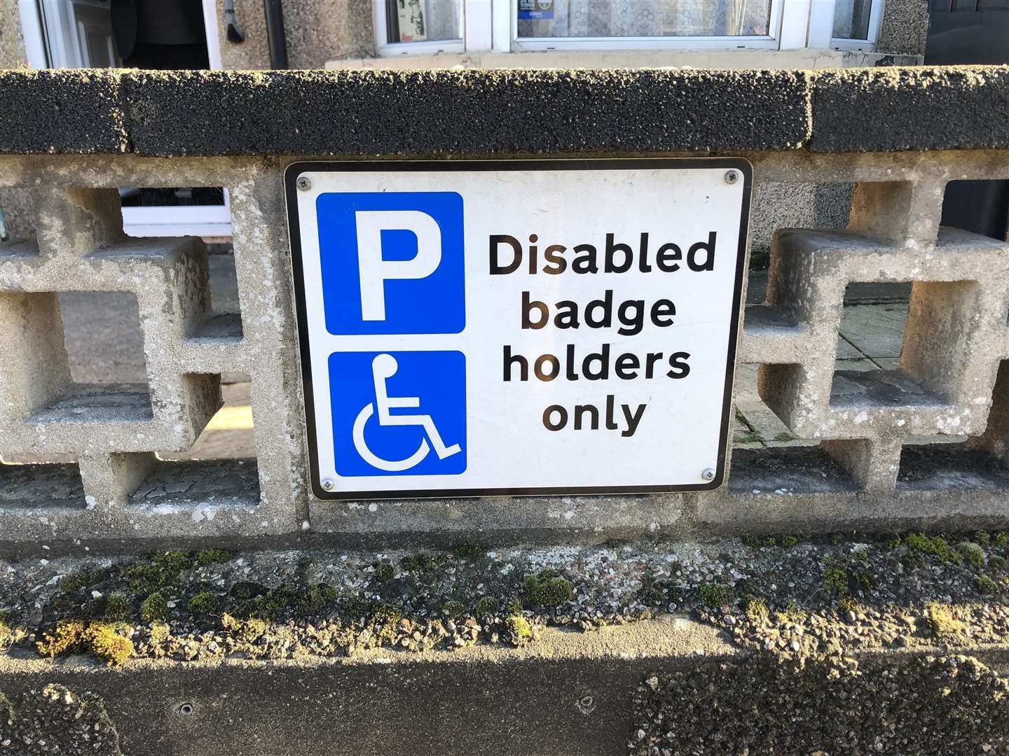 To park in a disabled bay you must display a valid blue badge
