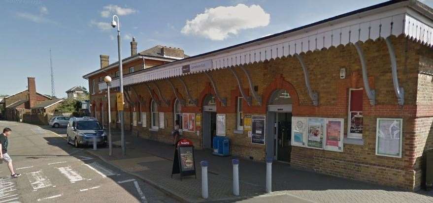 A fight erupted at Canterbury East station Picture: Google street view