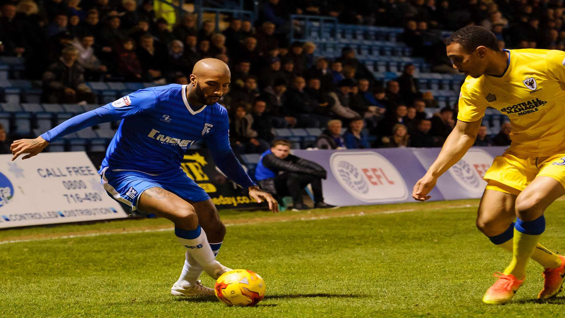 Josh Parker on the ball for Gills Picture: Andy Payton