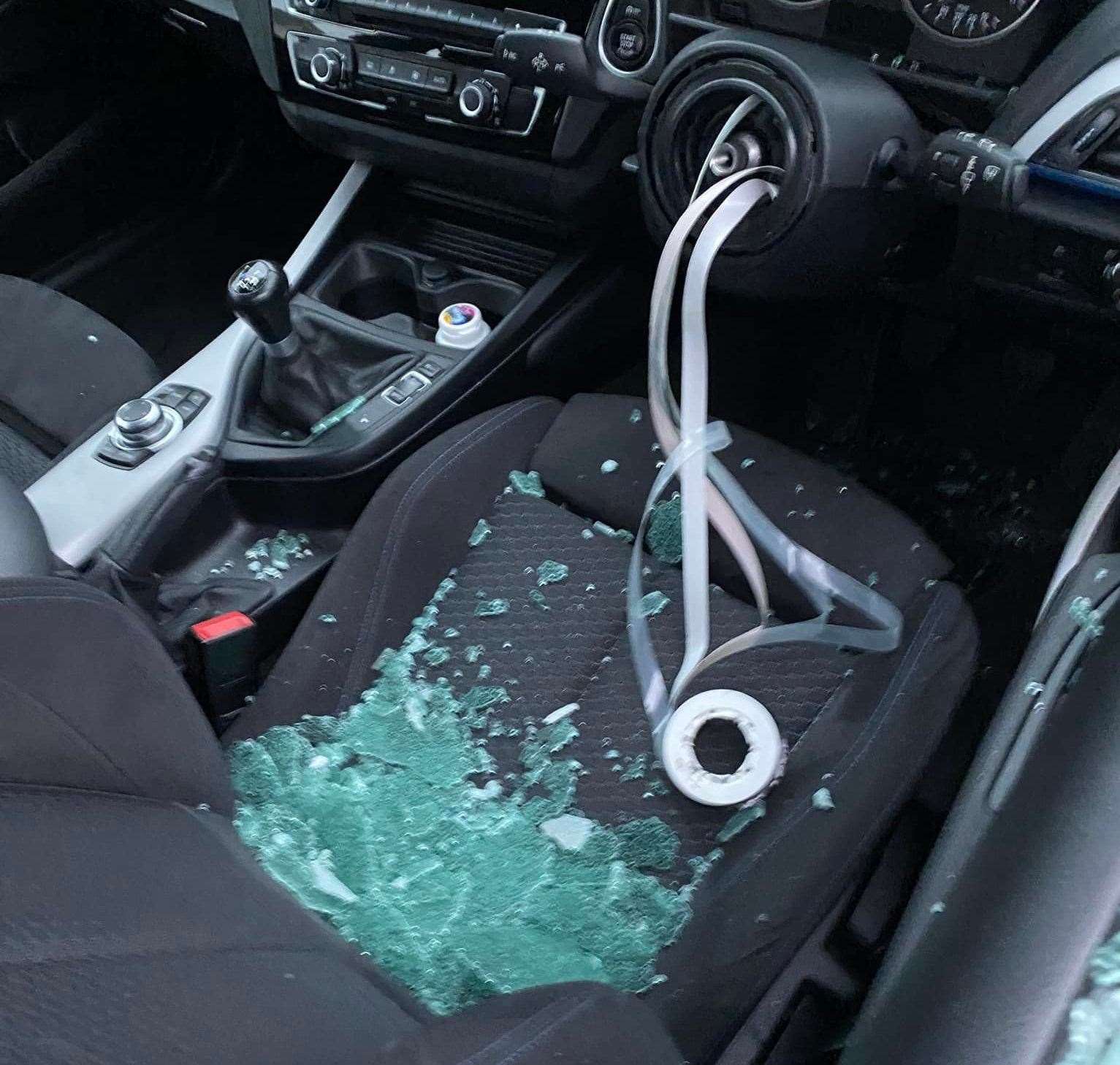 In both cases all that was stolen was the steering wheel. Picture: Beth Vant