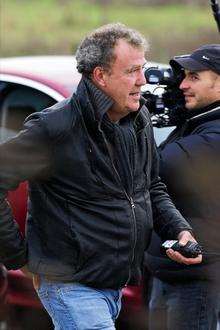 Jeremy Clarkson filming Top Gear in Queenborough, Isle of Sheppey, in November