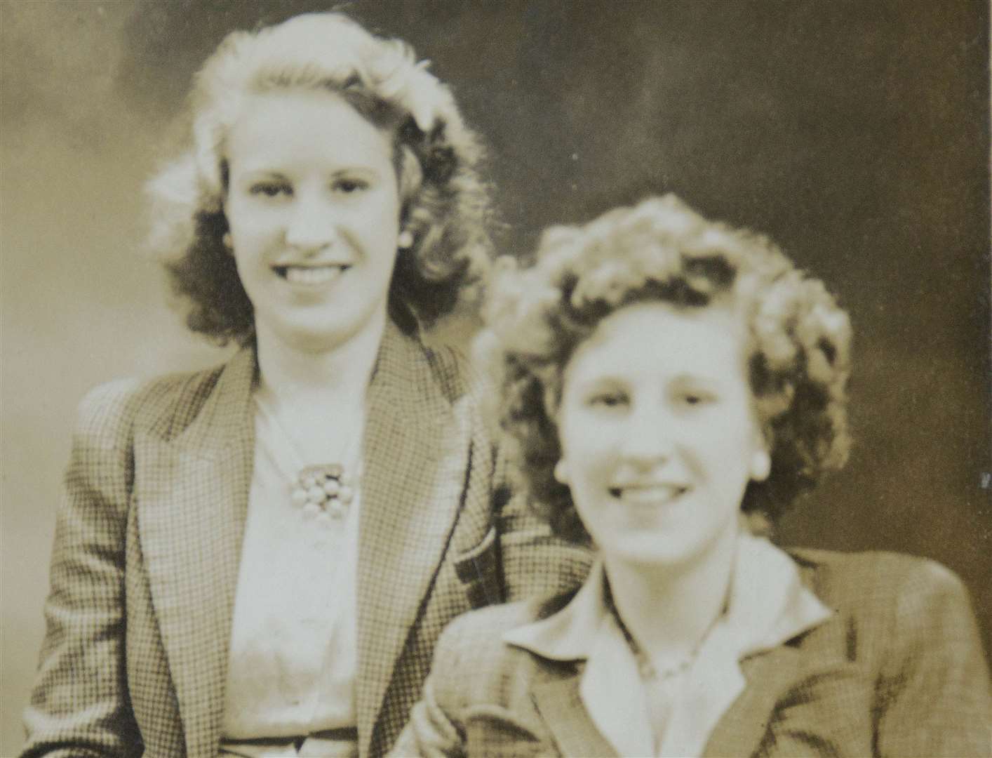 Jackie and Jill pictured together as young women