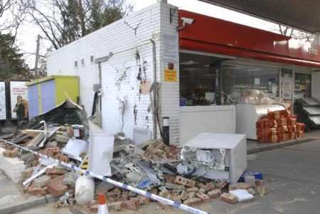 DEVASTATION: The scene at the Total garage shortly after the incident. Picture: DAVID ANTONY HUNT