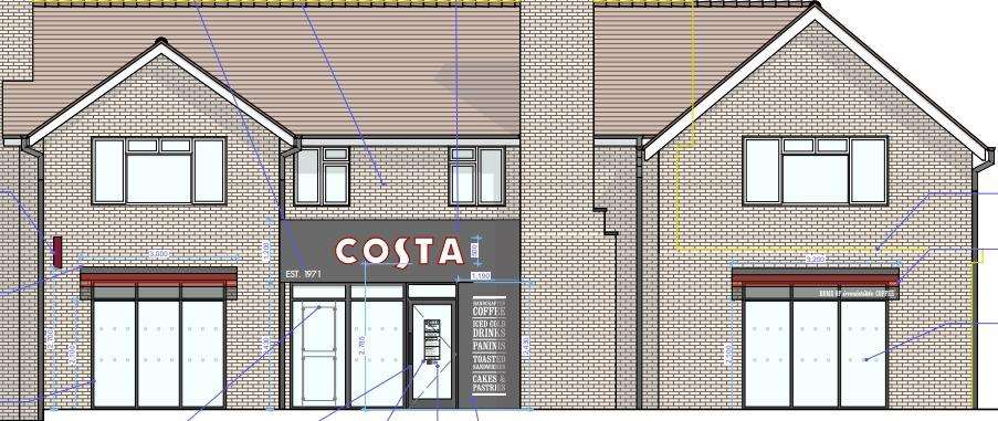 How the Costa in Goudhurst Road, Twydall, will look like after building works are complete