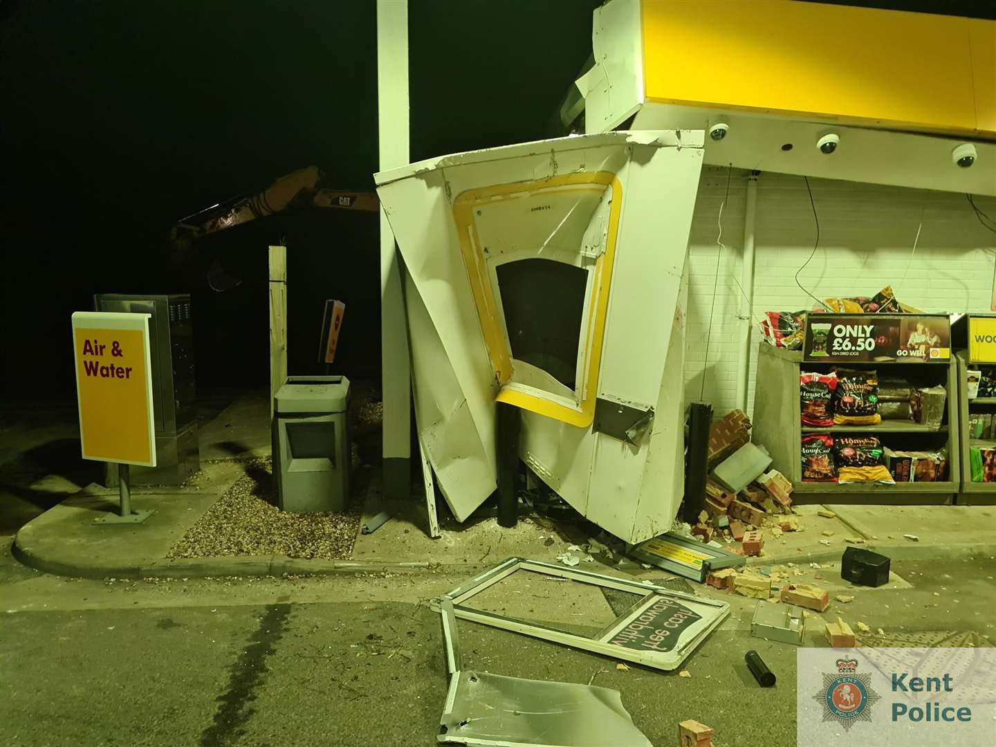 A cash machine has been stolen from the Shell Lychgate garage during the early hours of March 1. Picture: Kent Police