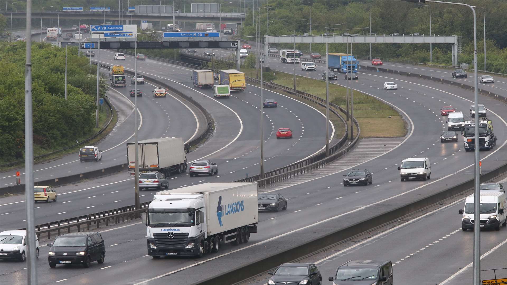 The M20 is being transformed into smart motorway. Stock picture
