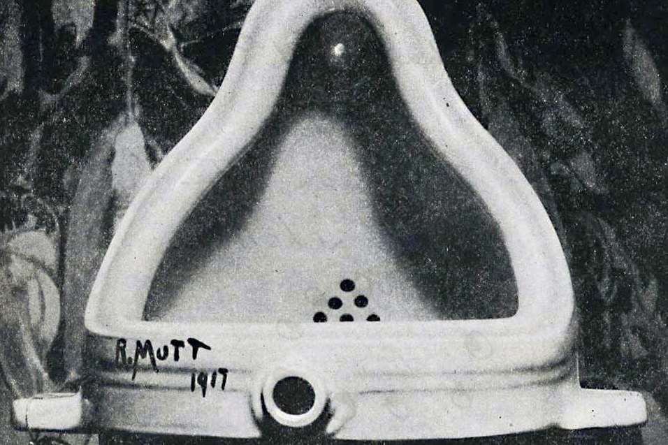 The Fountain by Marcel Duchamp was exhibited in New York in 1917