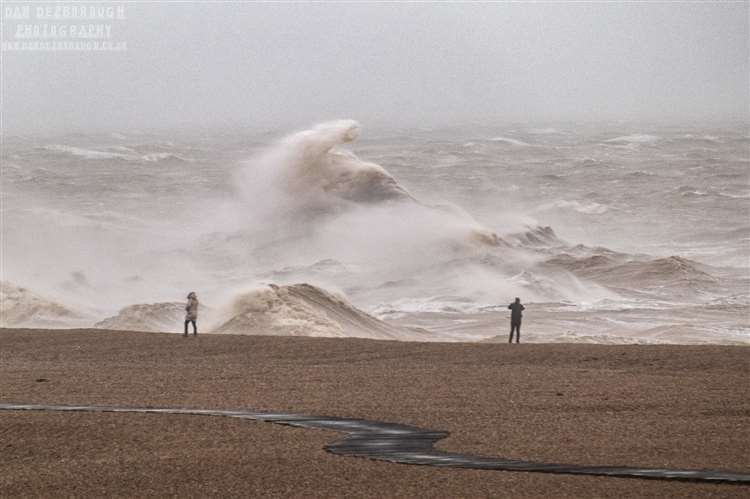 Storm Ciara caused huge waves on Folkestone seafront. Picture: Dan Desborough Photography (28928856)