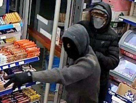 The suspects allegedly shouted "this is a robbery" at the cashier, before taking money. Picture: Kent Police (7022875)