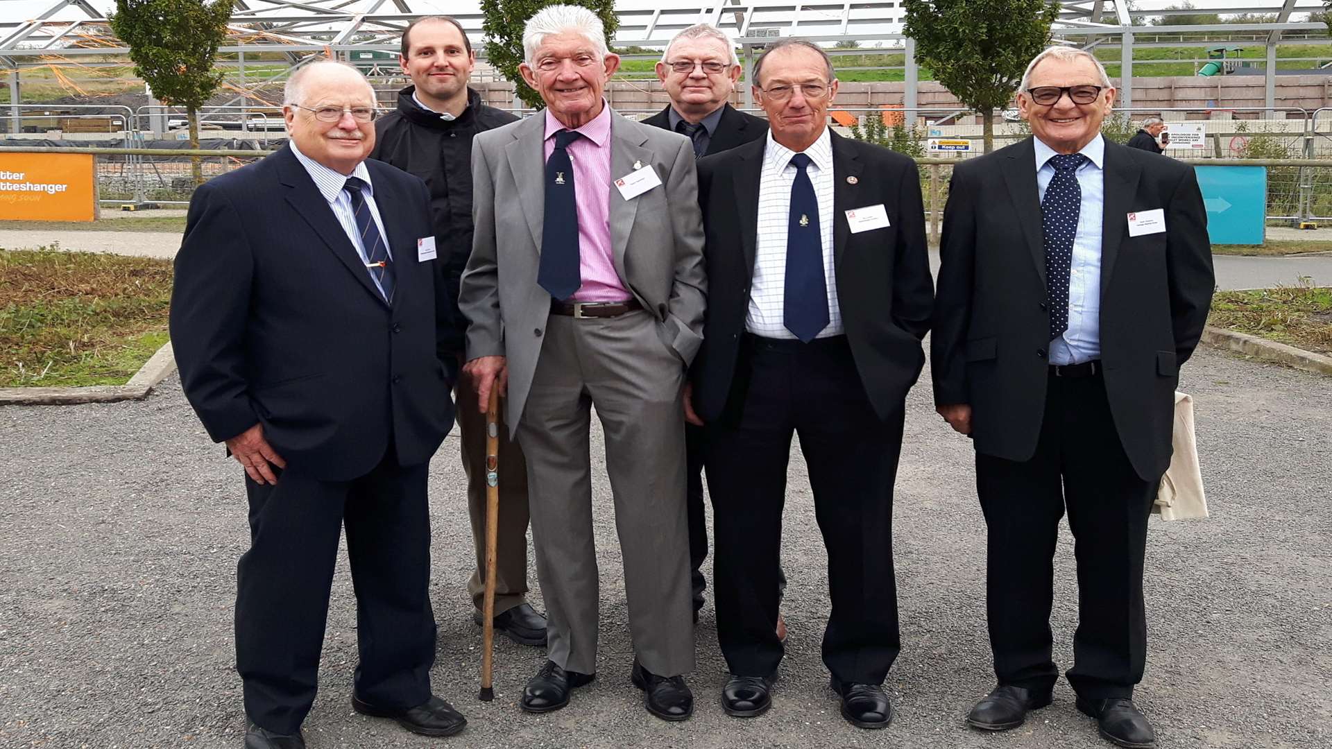 Members of the mining community came to see the topping out of the visitor centre site which will house a mining museum