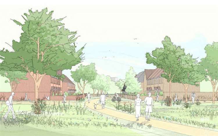 How the 380 homes in Tonge might look. Picture: Swale council planning document
