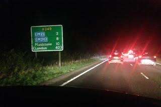 Traffic on the A249 this evening following a serious road accident