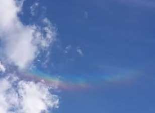 The upside down rainbow was spotted in Lenham