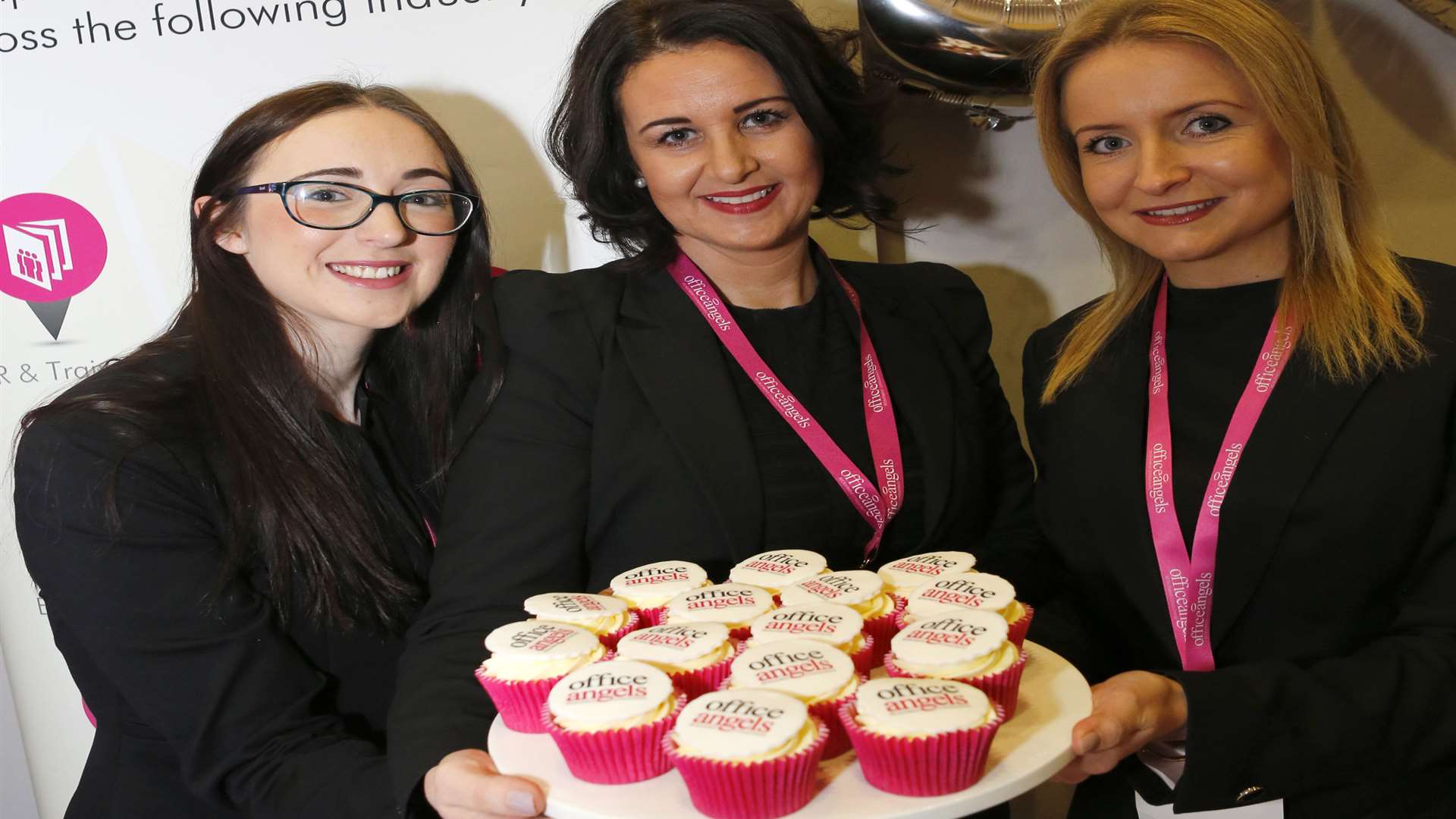From left, Ro Rutherford, Helana Barnes and Nicola Hamley from Office Angels in Ashford