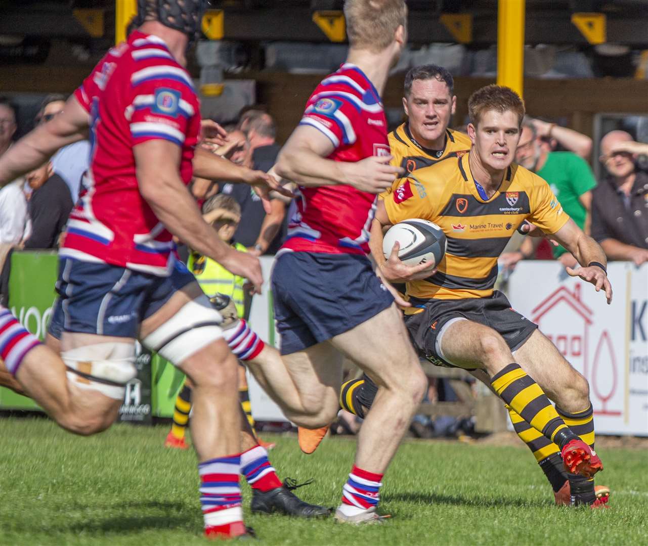 Match action between Canterbury and Tonbridge Juddians. Picture: Phillipa Hilton