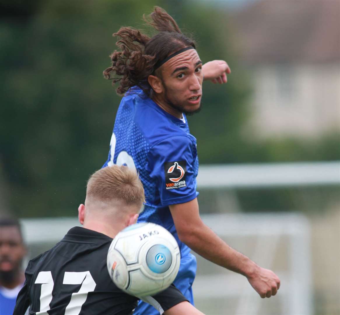 Dover signing Nassim L'Ghoul in action against K Sports in pre-season. Picture: John Westhrop