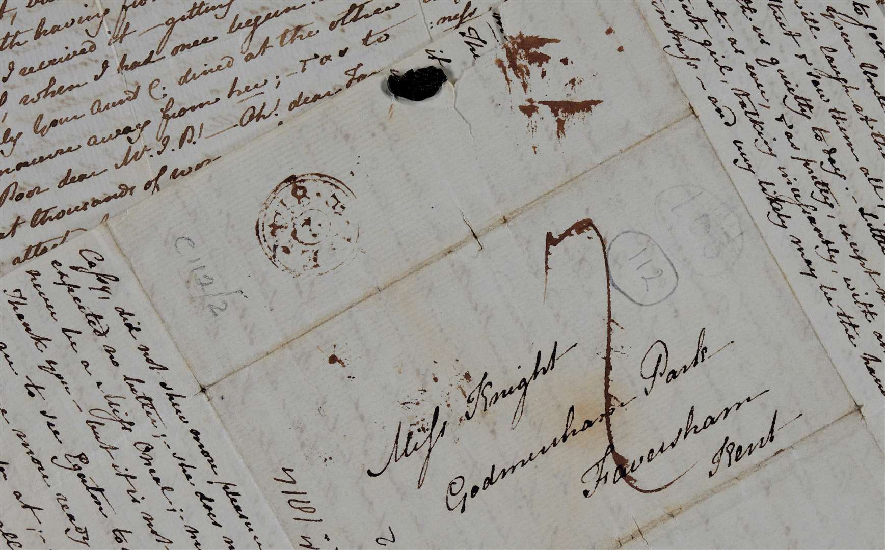 The handwritten letters from Jane Austen to her niece in Kent. Picture: Kent History and Library Centre